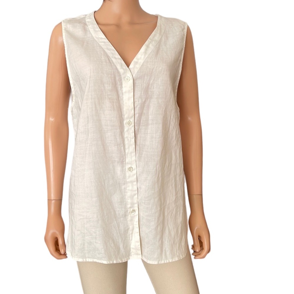 Vintage Cassidy 80’s Ramie Linen Sleeveless Tunic Top